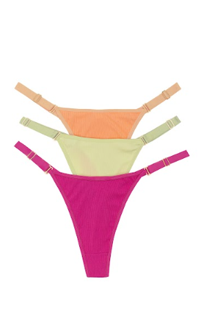 PACK X3 TANGA REGULABLE CAVADA DE MORLEY MICROFIBRA