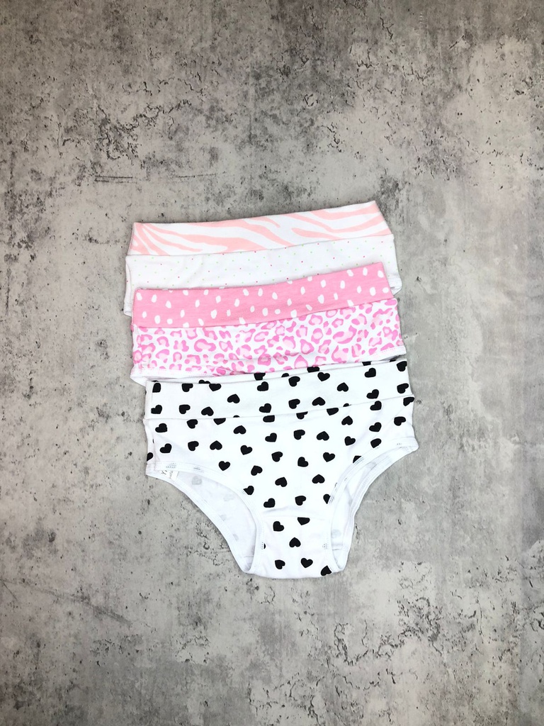 PACK X3 BOMBACHA DE NENA DE ALGODÓN Y LYCRA ESTAMPADA CON CINTURA