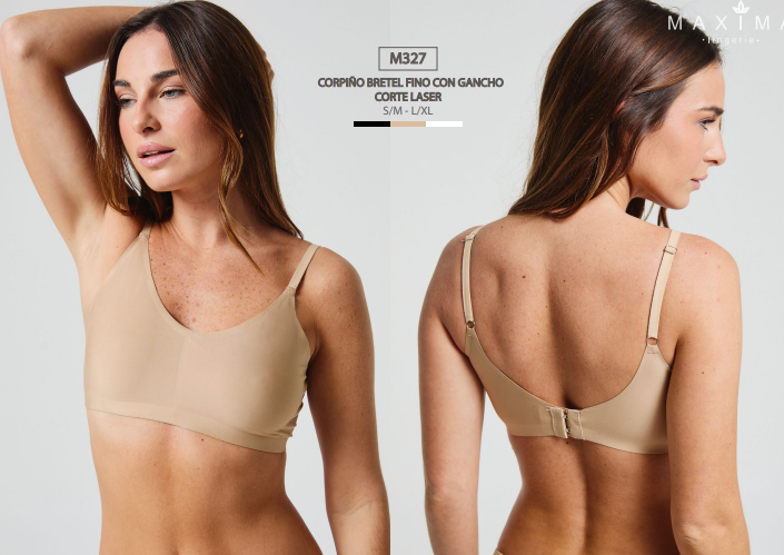 CORPIÑO BRETEL FINO CON GANCHO CORTE LASER