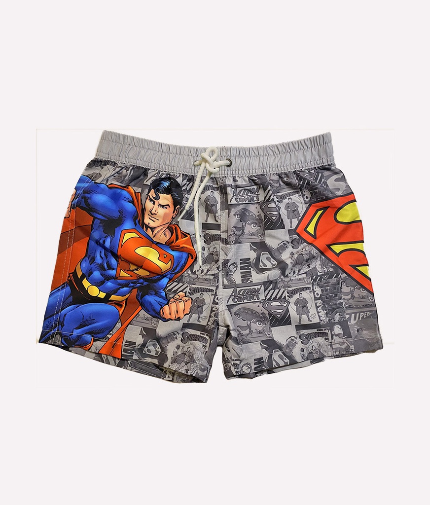 VER. SHORT DE BAÑO ESTAMPADO "SUPER MAN" PREMIUM