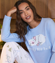 DESCUENTO 10% LIQUIDACION DE TEMPORADA! INV. PIJAMA DE DAMA ESTAMPADO DE JERSEY "OSO"