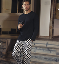 DESCUENTO 10% LIQUIDACION DE TEMPORADA! INV. PIJAMA DE HOMBRE CAMISETA LISA Y PANTALON ESTAMPADO