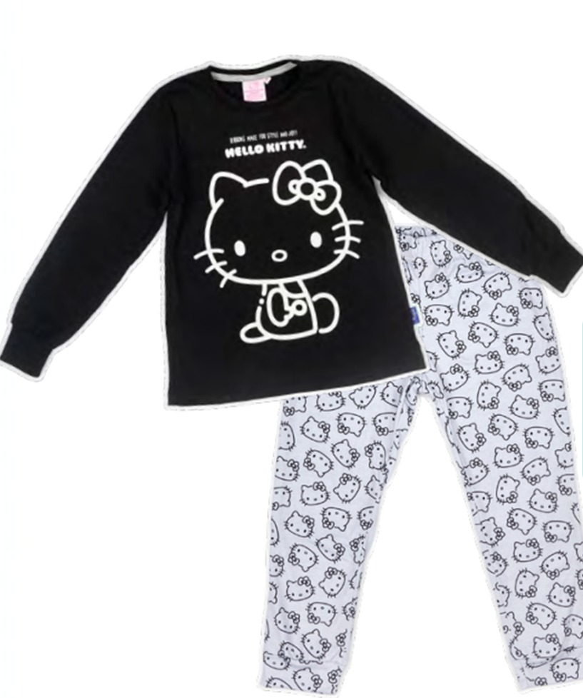  INV. PIJAMA DE ALGODÓN Y MODAL SUBLIMADO "KITTY"
