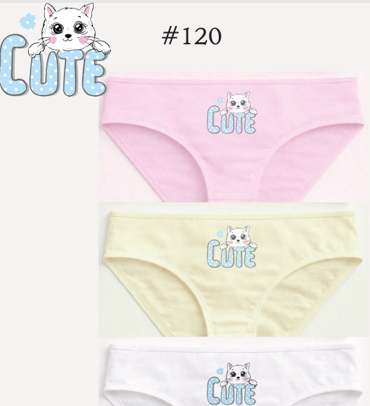 PACK X3 BOMBACHA DE NENA DE ALGODÓN Y LYCRA CON ESTAMPA LOCALIZADA