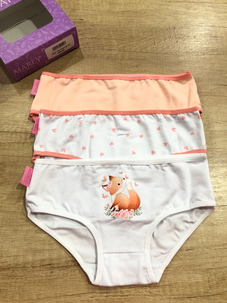 PACK X3 BOMBACHA NENA ESTAMPADA DE ALGODÓN Y LYCRA