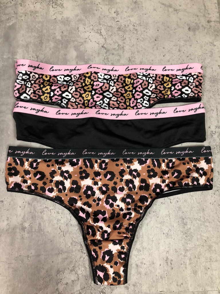 PACK X3 CULOTELESS MICROFIBRA ESTAMPADA CON ELASTICO PERSONALIZADO