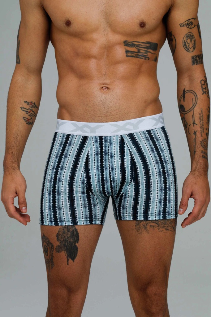 BOXER DE ALGODÓN Y LYCRA ESTAMPADO "ACID WASH"