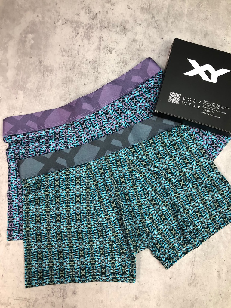 BOXER DE ALGODÓN Y LYCRA ESTAMPADO "MIRAGE"