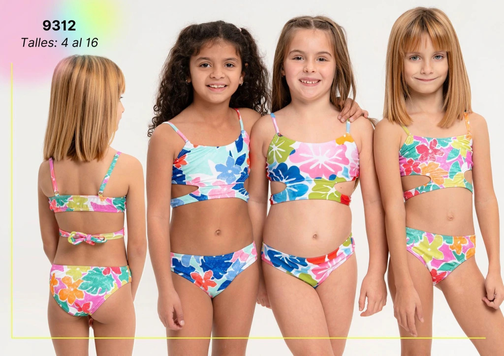 VER. MALLA BIKINI NENA ESTAMPADA "FLORES"