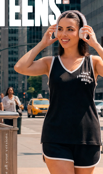 VER. PIJAMA MUSCULOSA LISO CON VIVOS A CONTRACOLOR