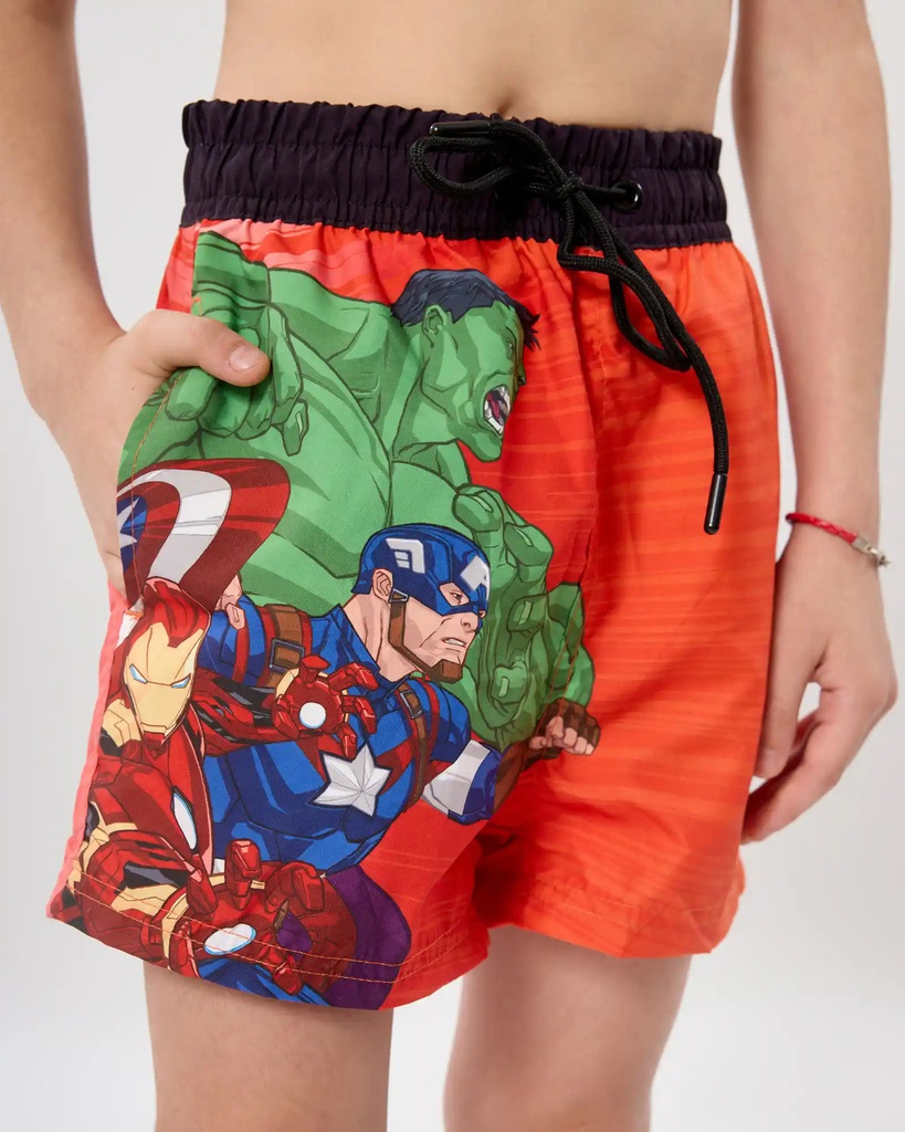 VER. PREMIUM SHORT DE BAÑO PREMIUM SUBLIMADO CON CINTURA AJUSTABLE "AVENGERS"