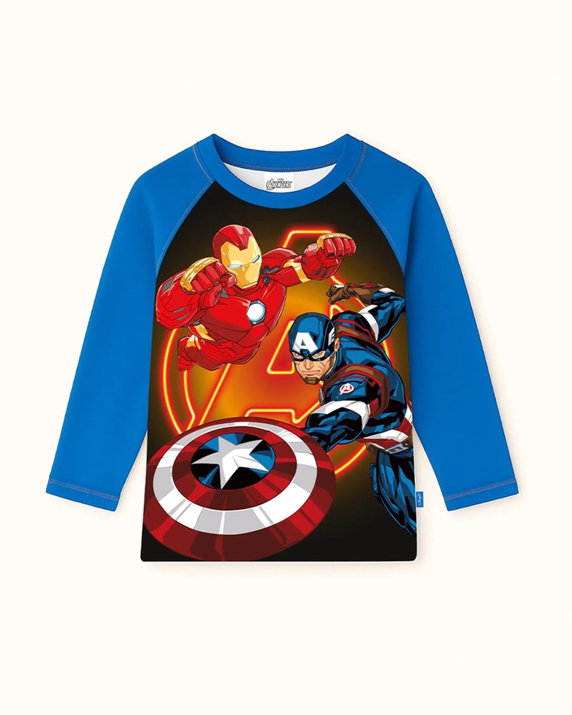 VER. REMERA CON PROTECCION UV DE MICROFIBRA "AVENGERS"