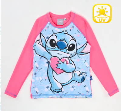 VER. REMERA CON PROTECCION UV "STITCH"