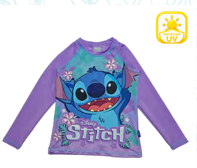 VER. REMERA CON PROTECCION UV "STITCH"