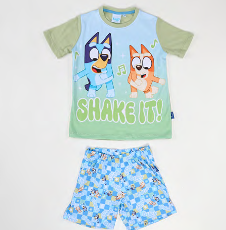VER. PIJAMA DE ALGODÓN Y MODAL SUBLIMADO ESTAMPADO "BLUEY"