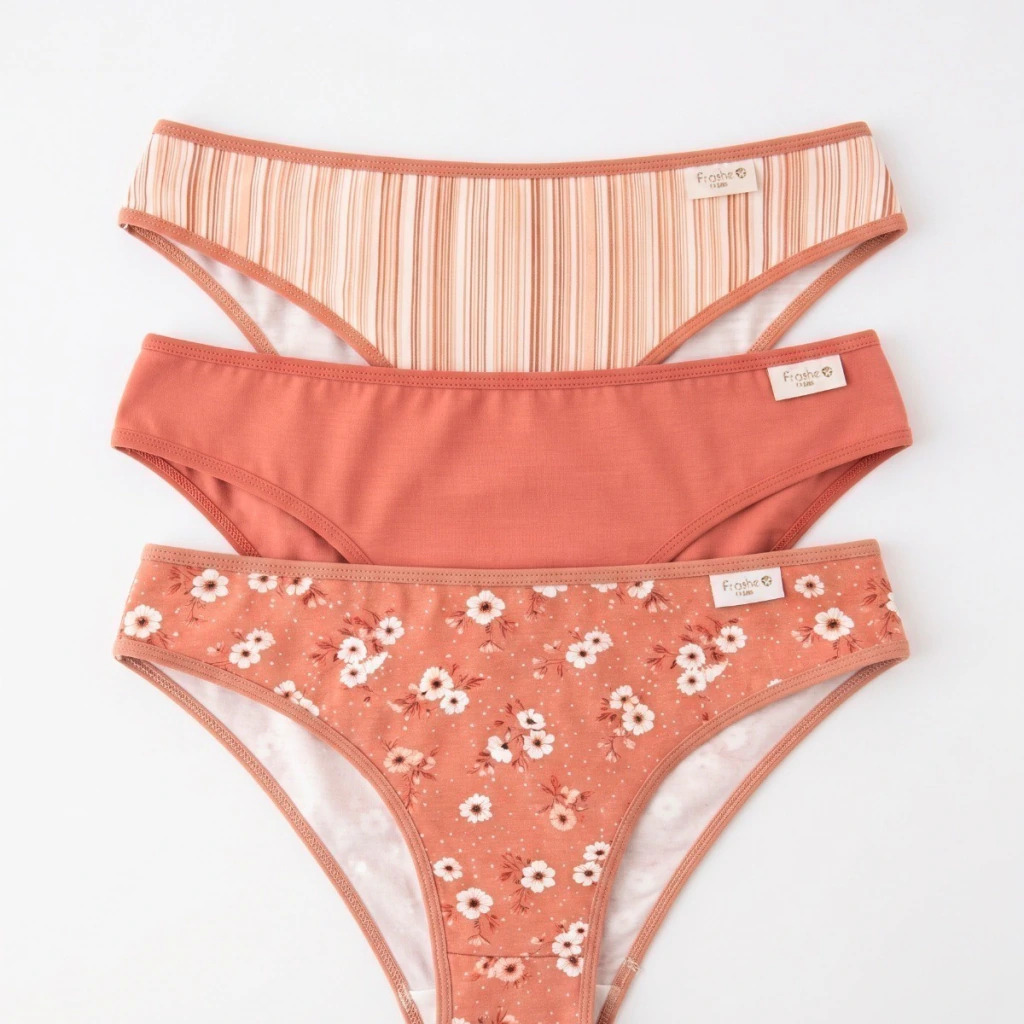 PACK X3 VEDETINA DE ALGODÓN Y LYCRA ESTAMPADA "TERRA"