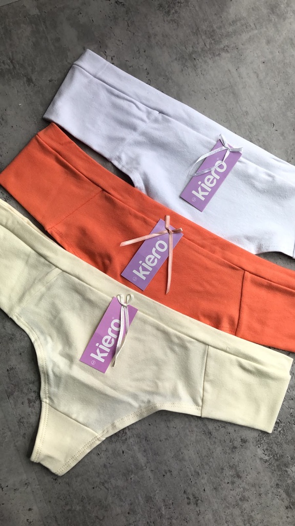 PACK X3 CULOTELESS DE ALGODÓN Y LYCRA CON CINTURA DOBLE