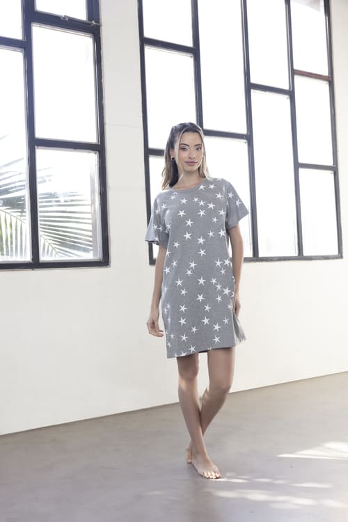 VER. CAMISON DE JERSEY ESTAMPADO "ESTRELLAS"