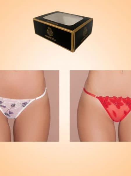 Pack x 2 less reg tul bordado
