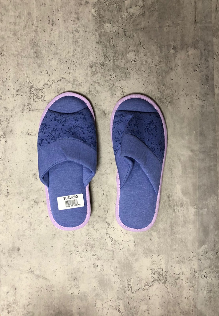 INV. PANTUFLA ABIERTA CON ESTAMPA