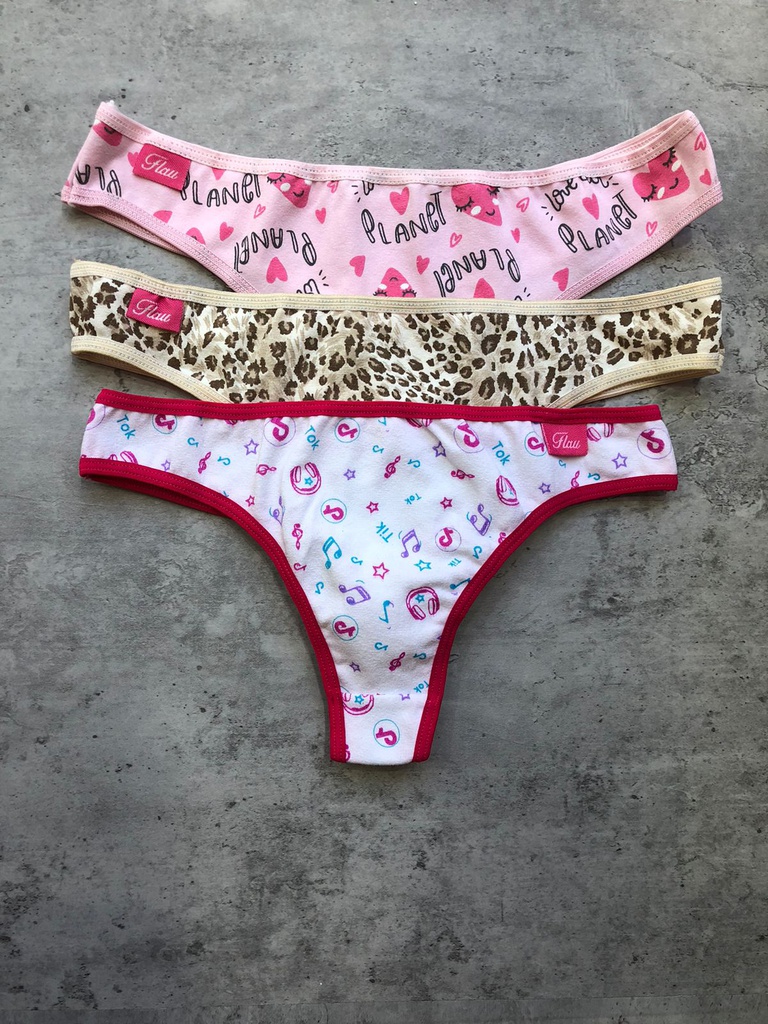 PACK X3 COLALES DE ALGODON ESTAMPADA