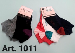 [SAYS8011] PACK X 3 SOQUETE LISO MUJER