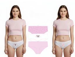 [MAR44R] PACK X 3 BOMBACHA CULOTTE NENA ALG. LINEA NAVIDAD ROSAS