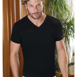 [ACB7000] REMERA MANGA CORTA 100% ALGODÓN CON ESCOTE "V"