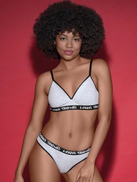 [LARA5825] CONJUNTO DE ALGODON Y LYCRA LISO,CINTURA PERSONALIZADA . CORPINO TRIANGULO SOFT SIN  PUSH UP.COLALESS