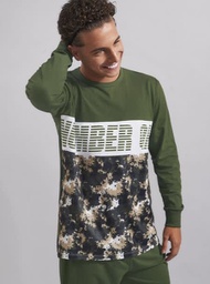 [MKP4113]  INV. PIJAMA CONJUNTO  JER.COMB.HOMB.M.LGA.Y PANT.C/PUÑOS"NUMBER ONE"