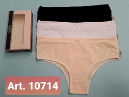 [SAY10714] Pack x 3 Culotte  microfibra c/cintura y puntilla