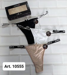 [SAY10555] Pack x 3 Colaless microfibra c/bretel regulable Sayka