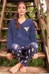 [MKP4163] LIQUIDACION ! - INV. CONJUNTO PIJAMA JERSEY MANGAS LARGAS  C/BORD.Y PUÑ.Y PANT.EST.&quot;LOVEBIRD&quot;