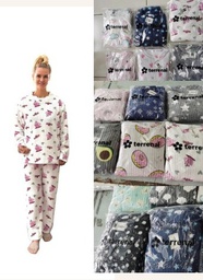 [TERRE11] INV.  PIJAMA TERRENAL SOFT PELUCHE ESTAMPADO ACANALADO - 6019