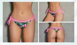 [KAUSM582] MALLA COLA LESS DE TRICOT ESTAMPADO CON NUDOS