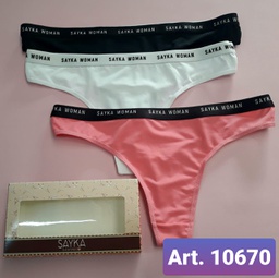 [SAY10550] PACK X 3 COLALES LISA CON CINTURA ELASTICA MICRO