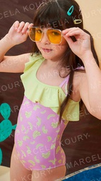 [MKM3547] MALLA ENTERA DE TRICOT ESTAMPADO CON VOLADO "LILLY"