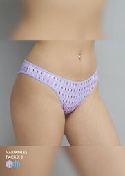 [MK11233] PACK X2 VEDETINAS MICROFIBRA ESTAMPADA "BIANCA"