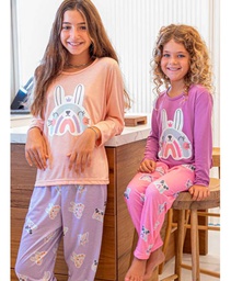 [SUS3294]  INV. PIJAMA DE NENA ALG. INTERLOCK "ARCOIRIS"