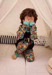 [XY8092J]   INV. PIJAMA COMBINADO DE DOS PIEZAS CON PUÑO Y ESTAMPADO "MONSTER"