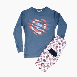 [DIS80736] DESCUENTO 10% LIQUIDACION DE TEMPORADA!  INV. PIJAMA DE JERSEY MODAL ML ESTAMPADO "AVENGERS" 