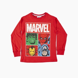 [DIS80793]  INV. REMERA DE JERSEY ML CONPUÑOS Y ESTAMPA CRAQUELADA "AVENGERS"