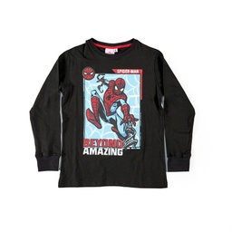 [DIS80911] INV. REMERA DE JERSEY ML ESTAMPADA "SPIDERMAN" CON PUÑOS