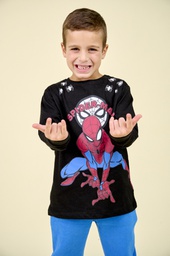[DIS80912] LIQUIDACION ! - INV. REMERA DE JERSEY ML ESTAMPADA "SPIDERMAN" CON PUÑOS