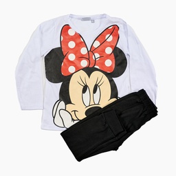 [DIS82337]  INV. PIJAMA DE JERSEY ML ESTAMPA "MINNIE" Y PANTALON LISO