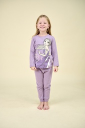 [DIS82424] DESCUENTO 10% LIQUIDACION DE TEMPORADA!  INV. PIJAMA JERSEY ML ESTAMPADO CON GLITTER "FROZEN" 