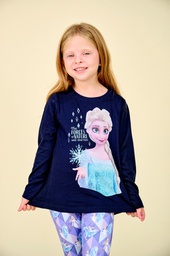 [DIS82451] DESCUENTO 15% LIQUIDACION DE TEMPORADA! I INV. REMERA JERSEY ML "FROZEN" ESTAMPADA CON FRUNCE EN MANGAS