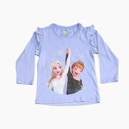 [DIS82453]  INV. REMERA JERSEY ML ESTAMPADA CON VOLADOS "FROZEN"