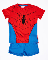 [DIS80626] VER. PIJAMA DISFRAZ MANGA CORTA SUBLIMADO "SPIDERMAN" Y SHORT LISO
