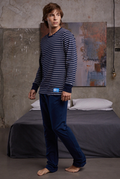 [G31053] DESCUENTO 10% LIQUIDACION DE TEMPORADA!  INV. PIJAMA RAYADO HOMBRE MANGAS LARGAS